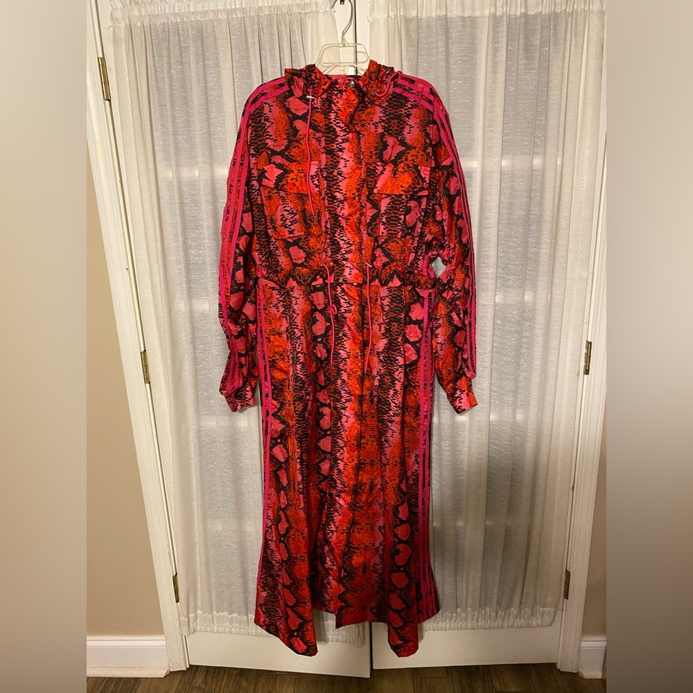 Adidas Ivy Park Heart All Over Print Long Convertible Jacket